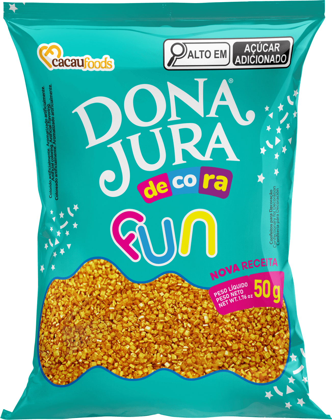 Dona Jura Decora Fun Sugar Gold 50g