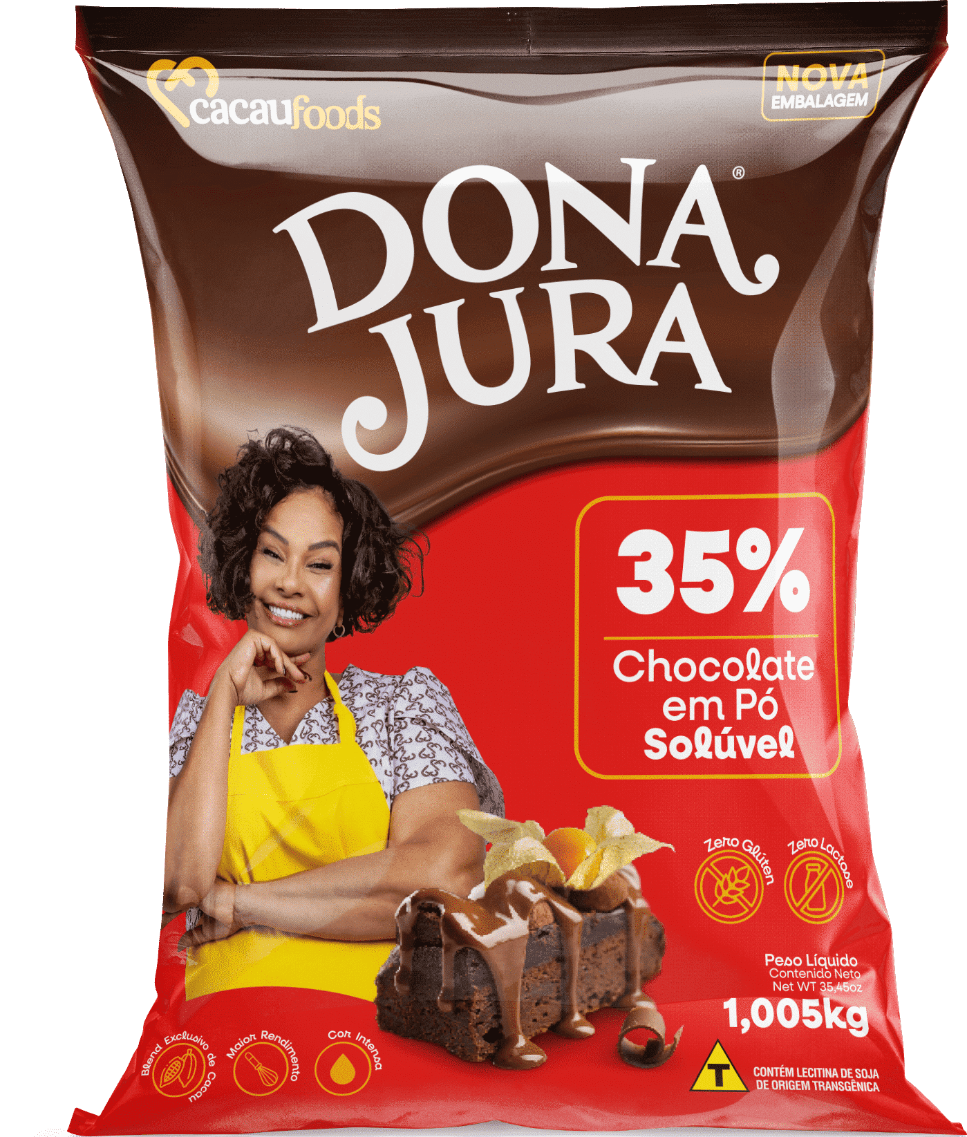 Chocolate em Pó Solúvel 35% Cacau Bag 1,005kg