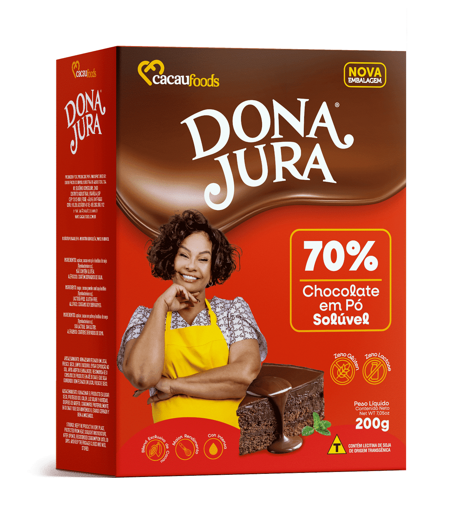 Chocolate em Pó Solúvel 70% Cacau Display 200g