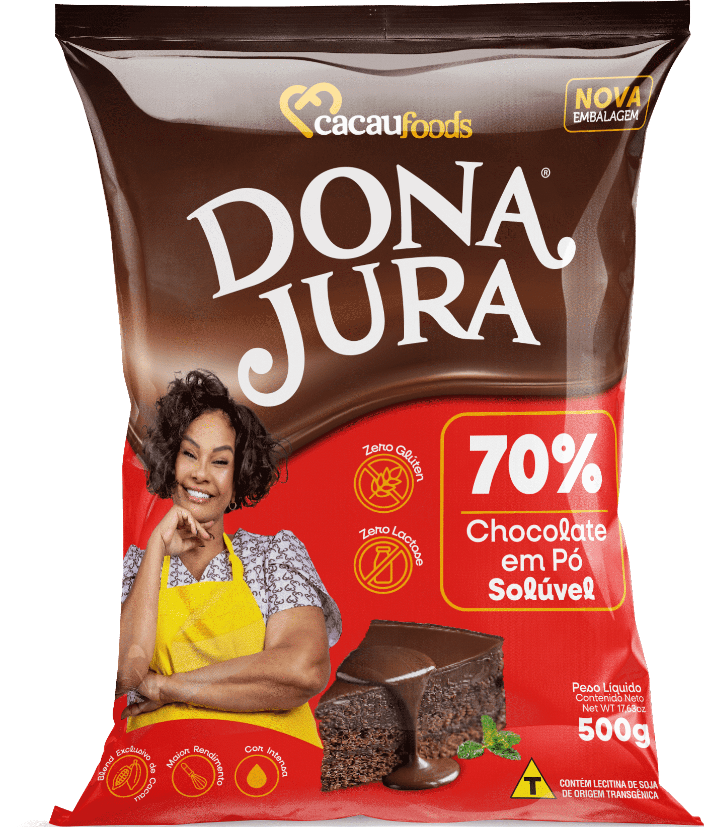 Chocolate em Pó Solúvel 70% Cacau Bag 500g