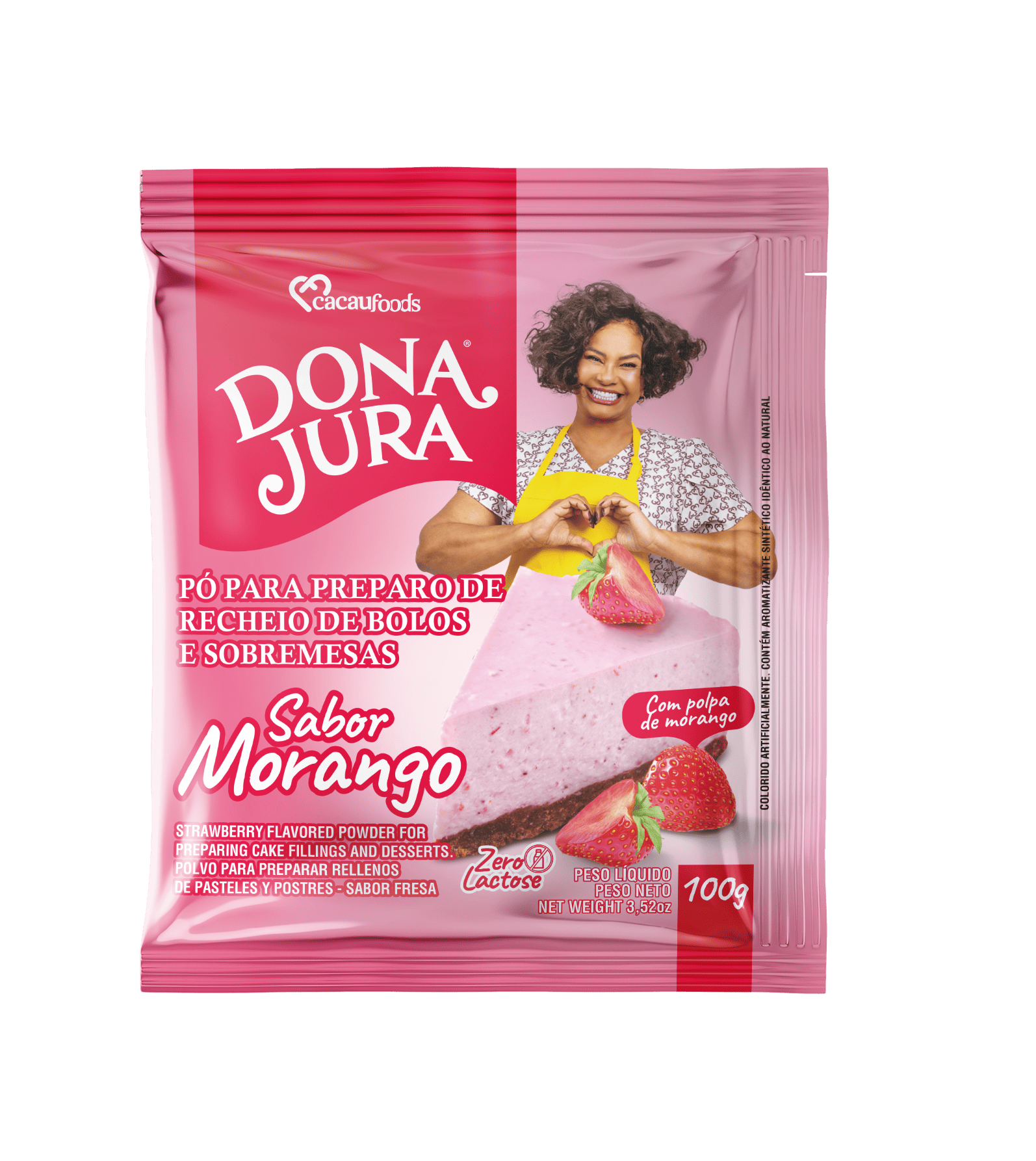 Pó para Sobremesa sabor Morango 100g