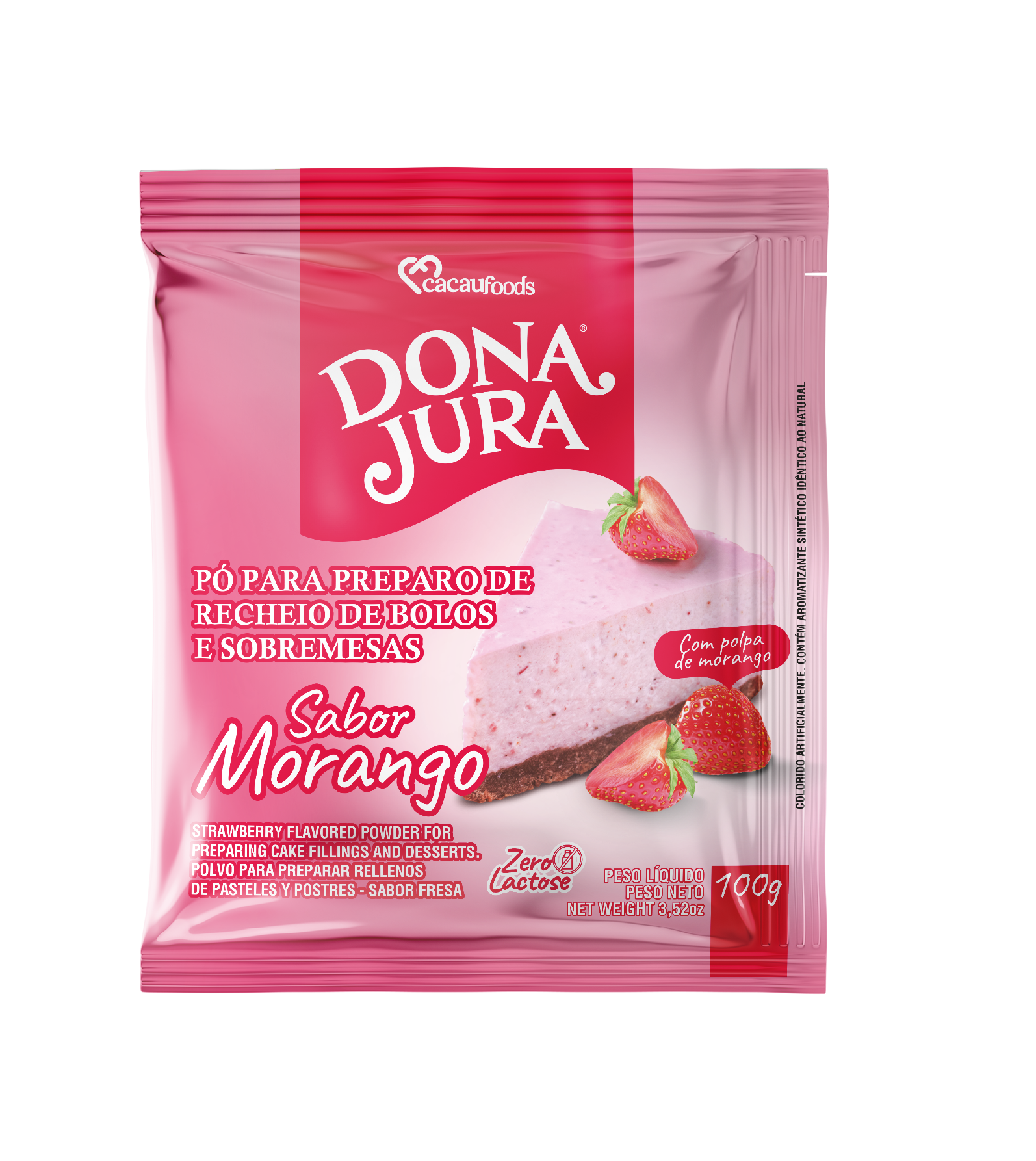 Pó para Sobremesa sabor Morango 100g