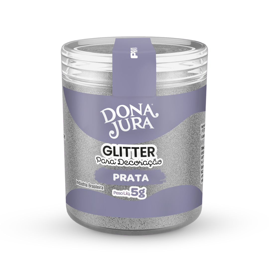 Glitter Para Decoração Prata 5g