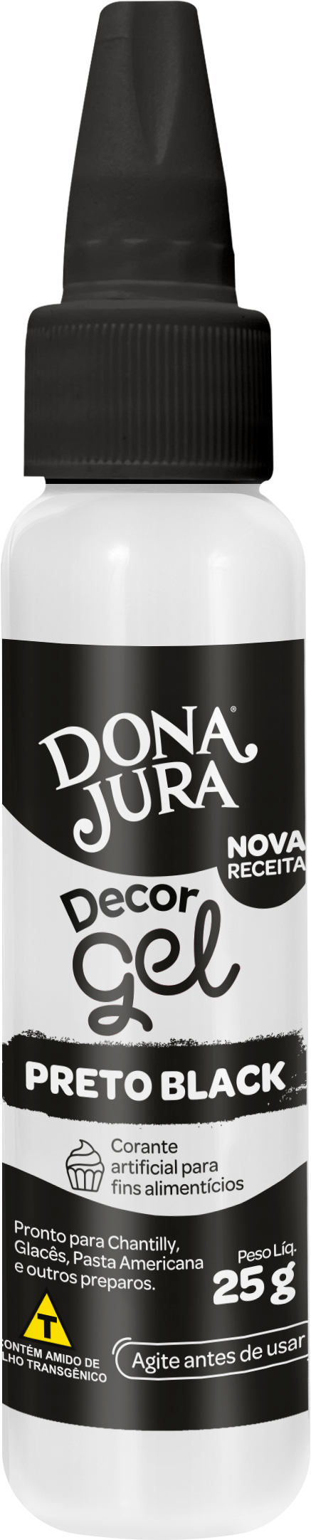 Corante em Gel DecorGel Preto Black 25g