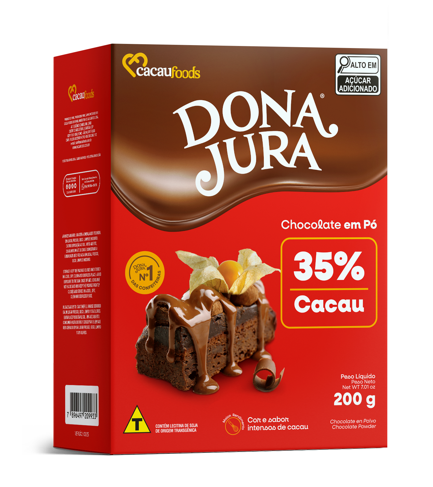 Chocolate em Pó Solúvel 35% Cacau Display 200g