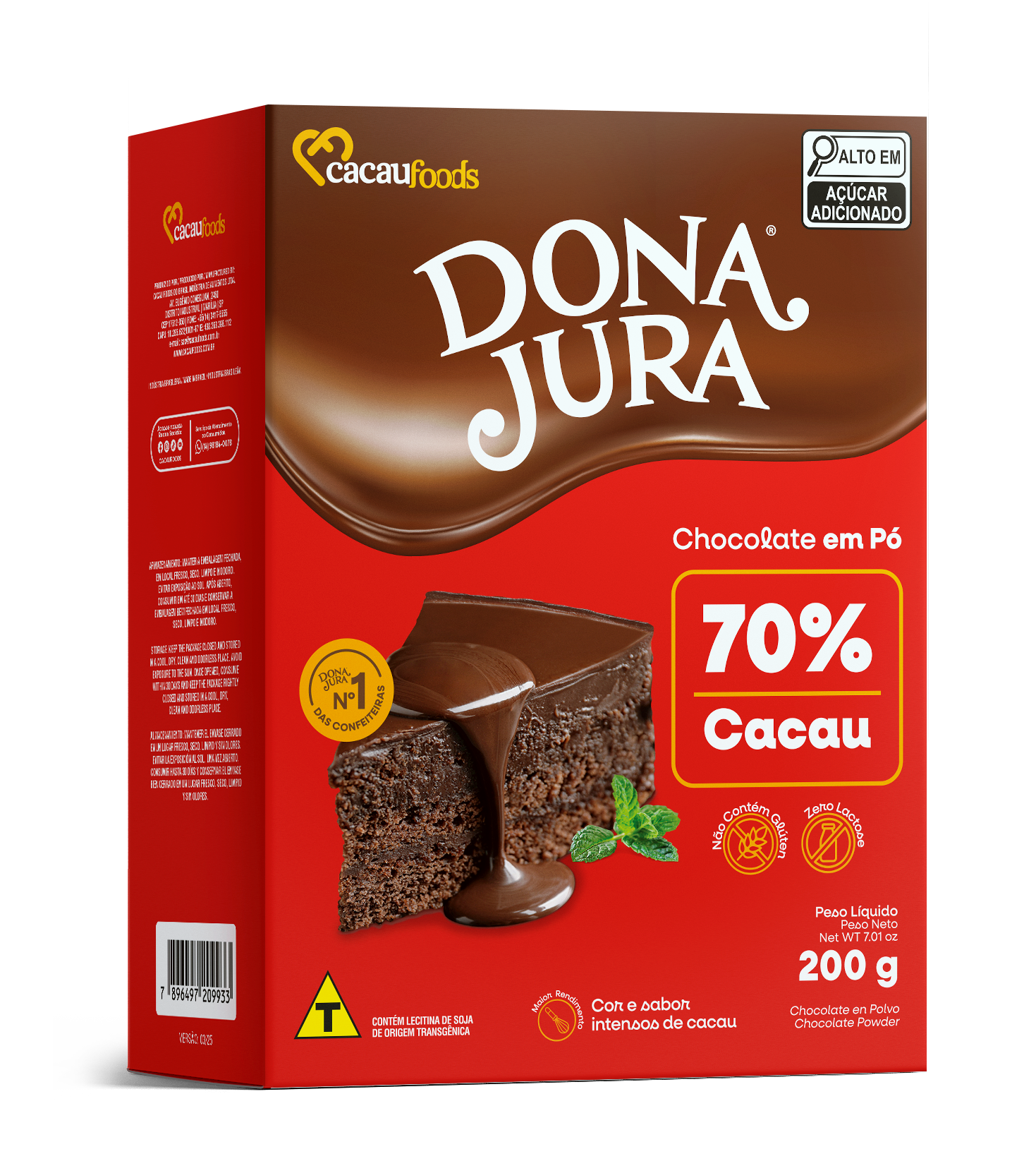 Chocolate em Pó Solúvel 70% Cacau Display 200g