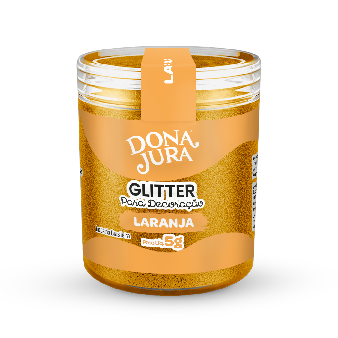 Glitter Para Decoração Laranja 5g