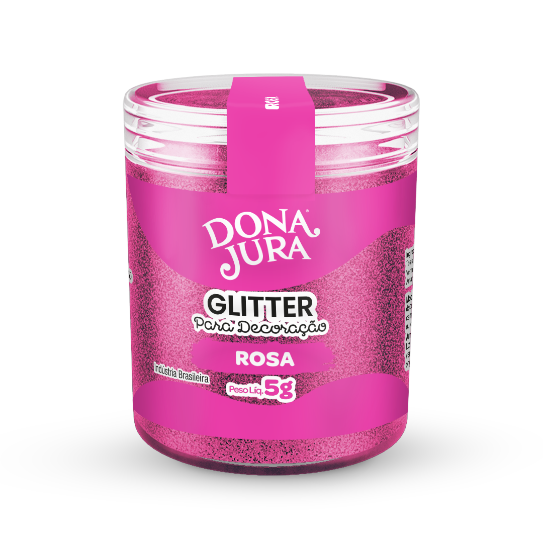 Glitter Para Decoração Rosa 5g