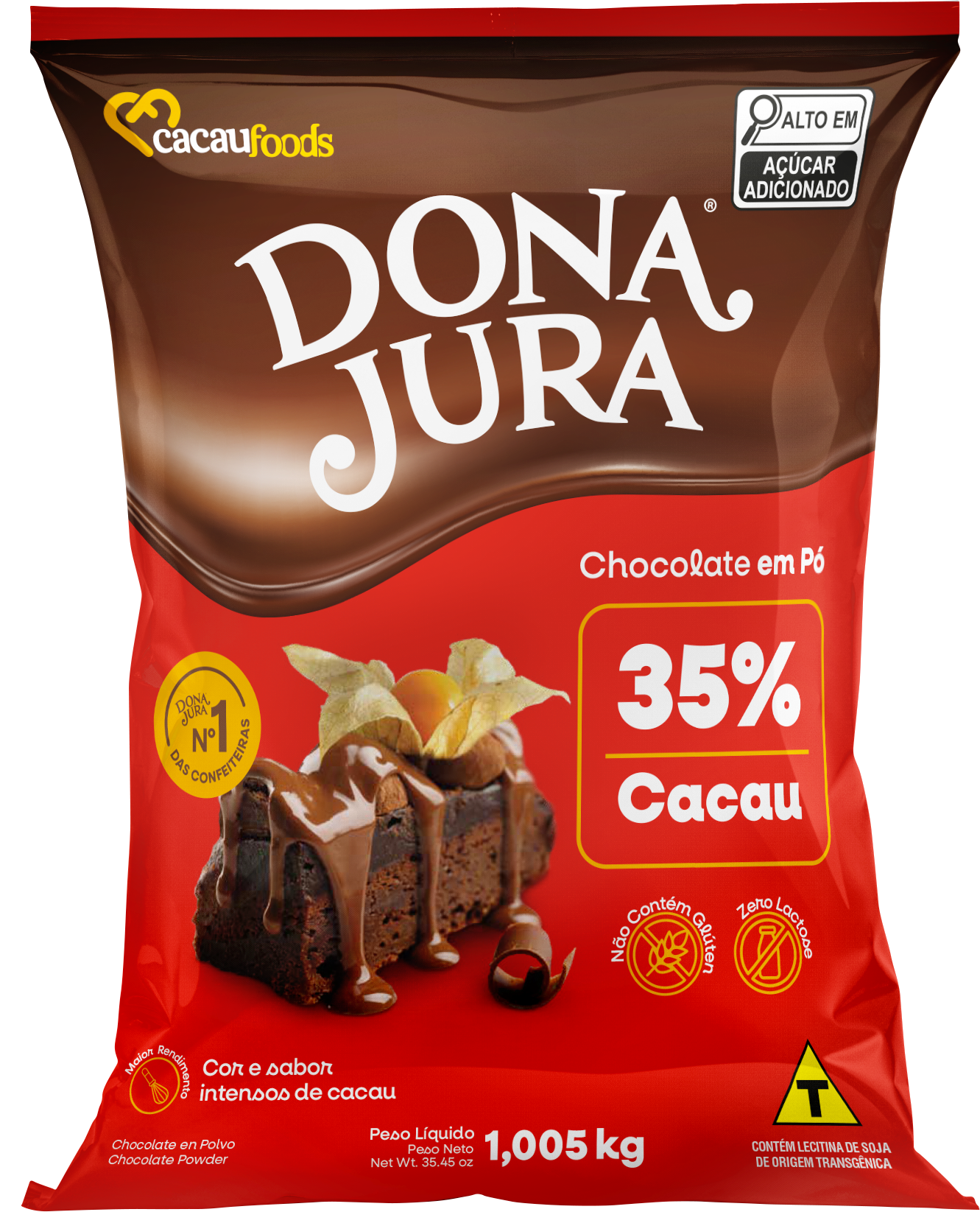 Chocolate em Pó Solúvel 35% Cacau Bag 1,005kg