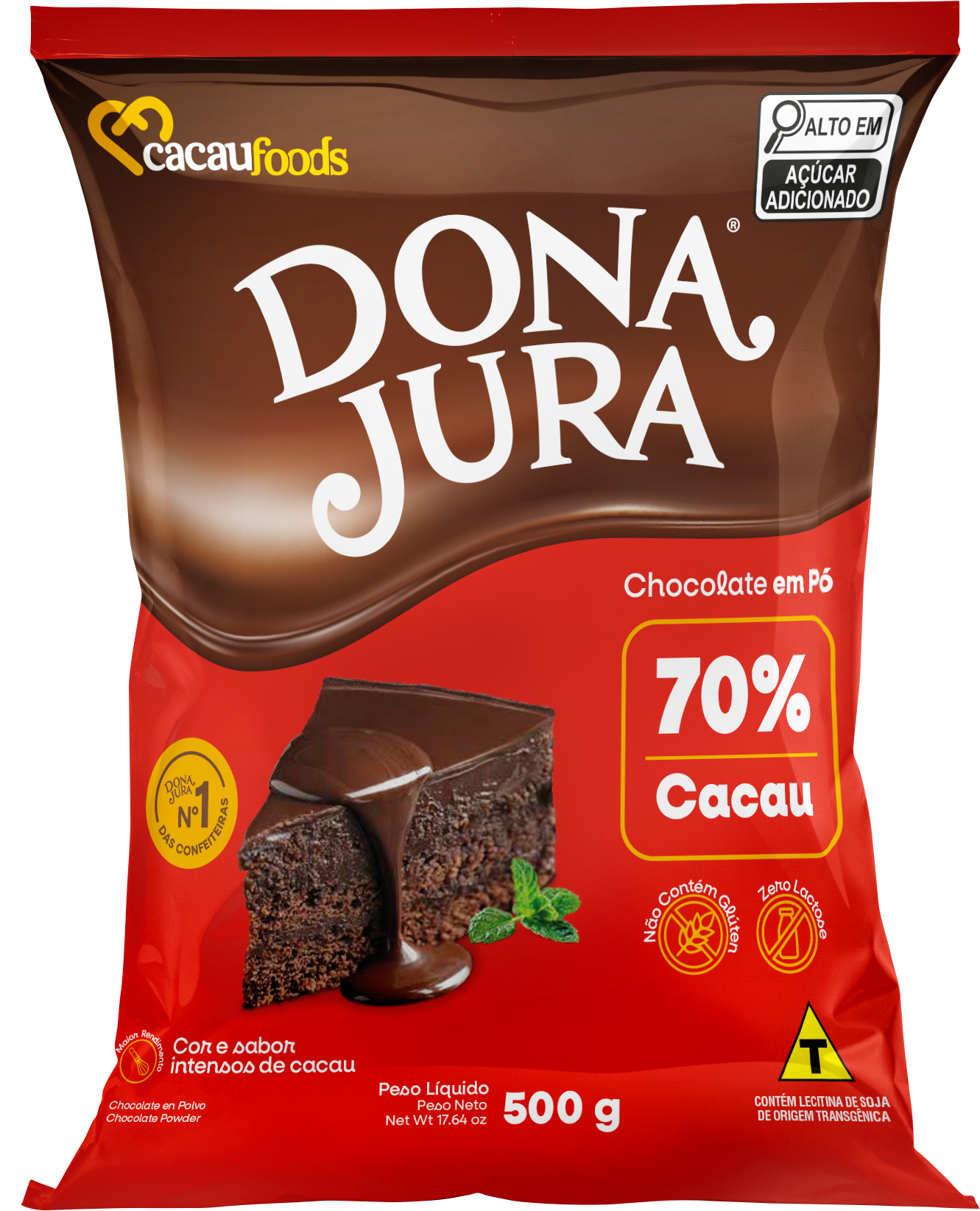 Chocolate em Pó Solúvel 70% Cacau Bag 500g