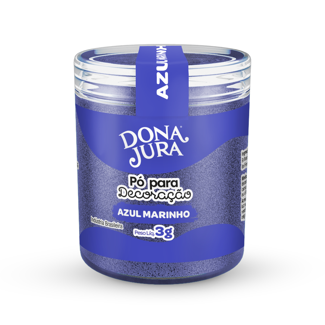 Pó para Decoração Azul Marinho 3g