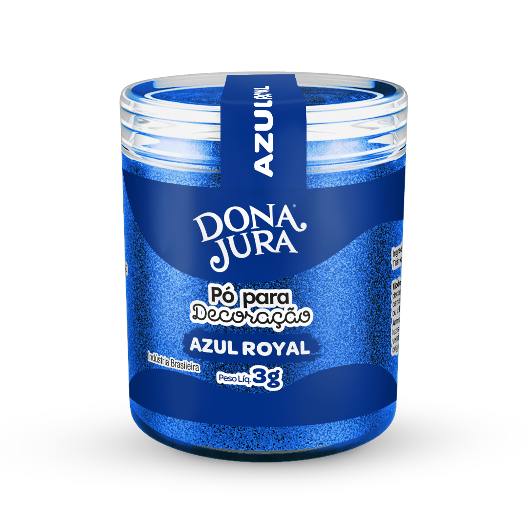 Pó para Decoração Azul Royal 3g