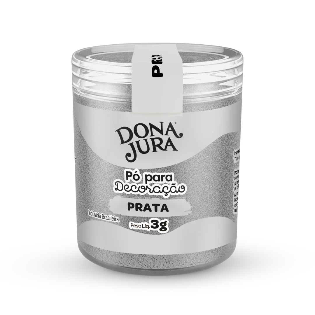 Pó para Decoração Prata 3g