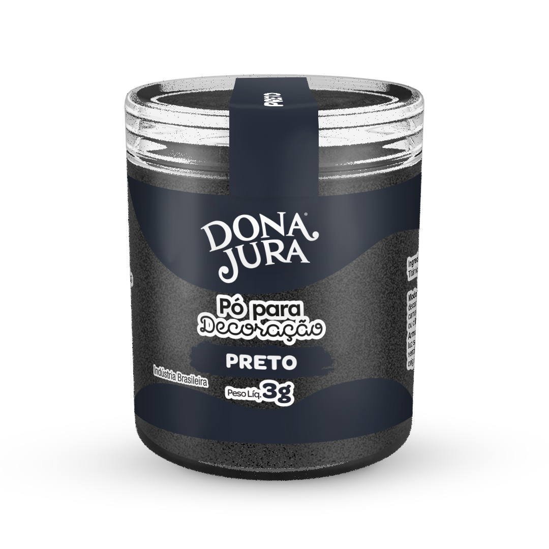 Pó para Decoração Preto 3g