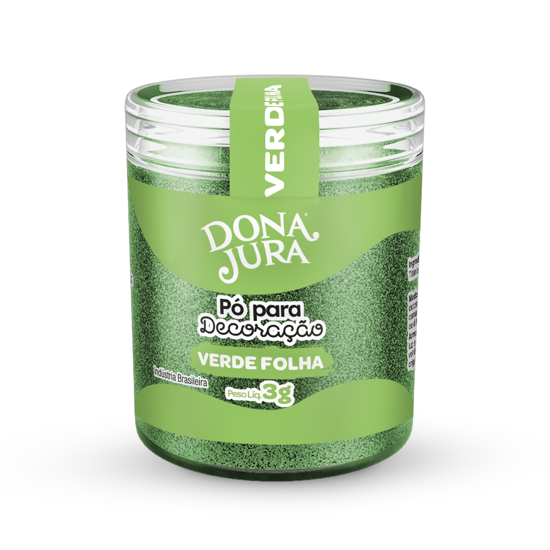 Pó para Decoração Verde Folha 3g