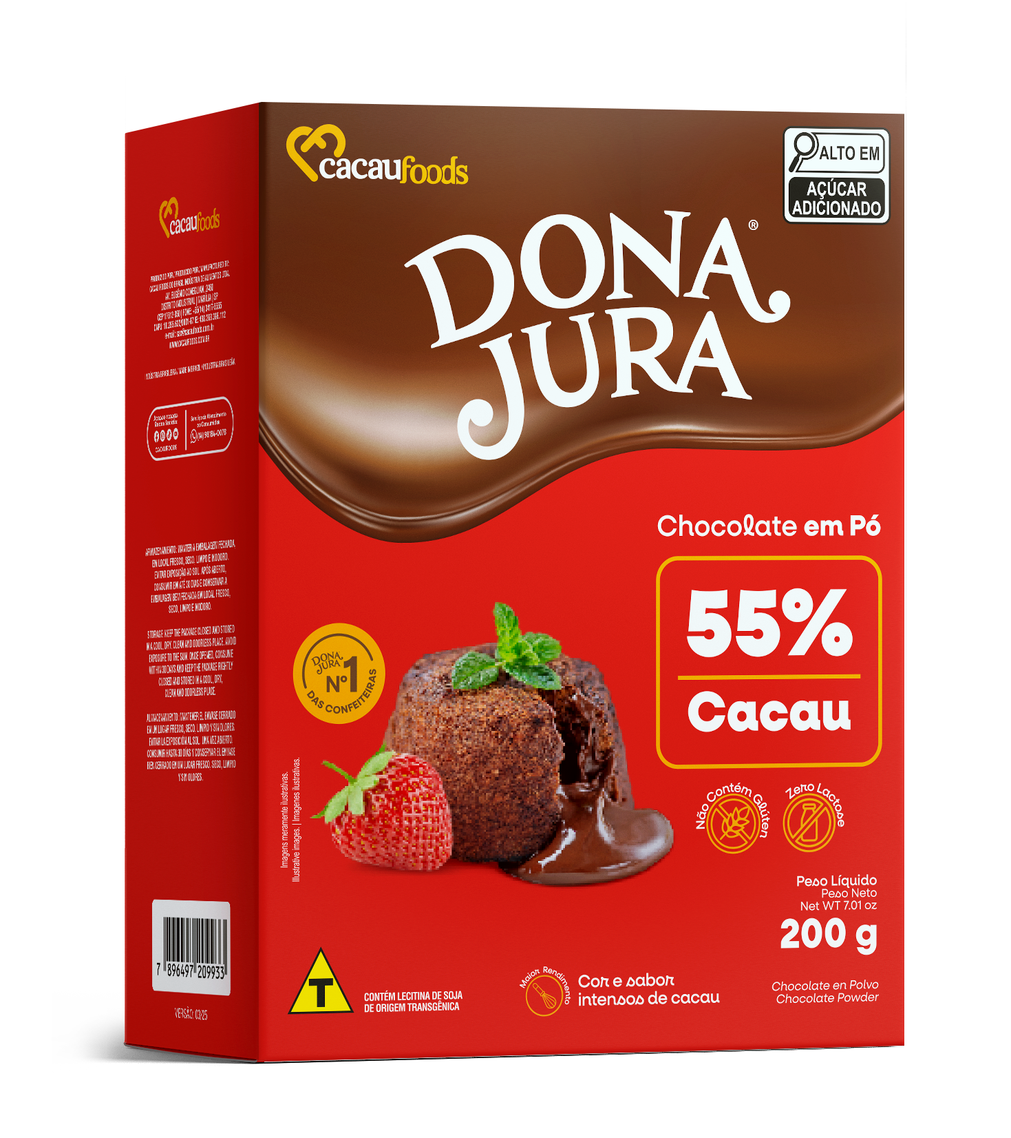 Chocolate em Pó Solúvel 55% Display 200g