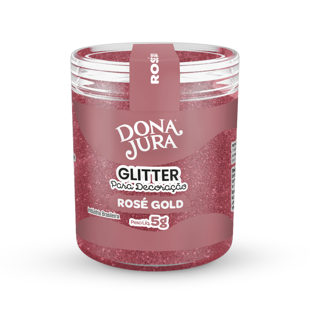 Glitter Para Decoração Rosé Gold 5g