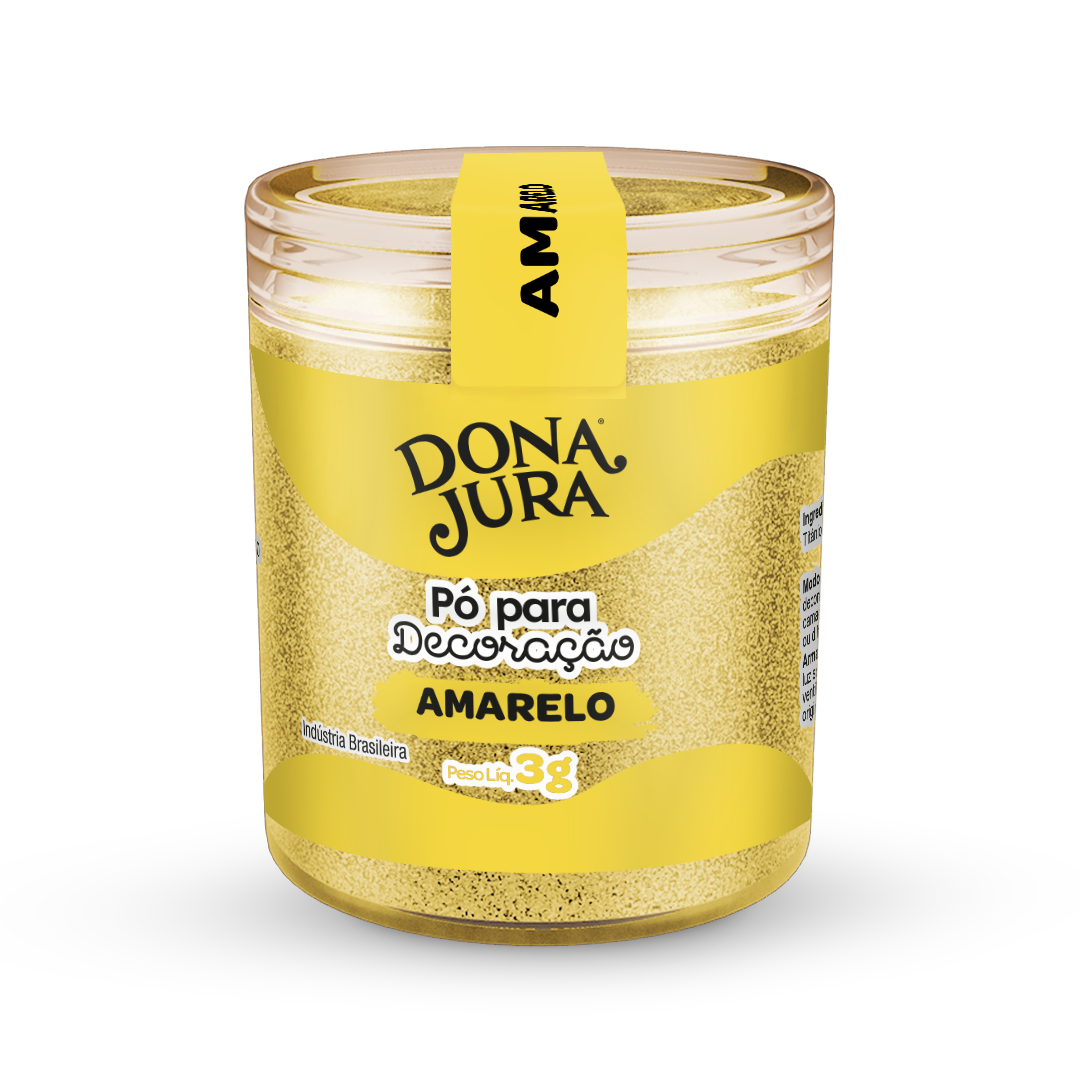 Pó para Decoração Amarelo 3g