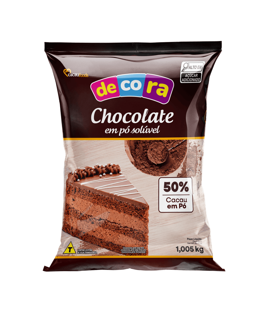 Chocolate em Pó Solúvel 50% Cacau Bag 1,005kg