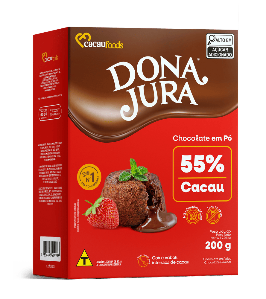 Chocolate em Pó Solúvel 55% Display 200g