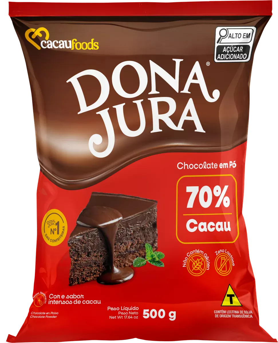 Chocolate em Pó Solúvel 70% Cacau Bag 500g