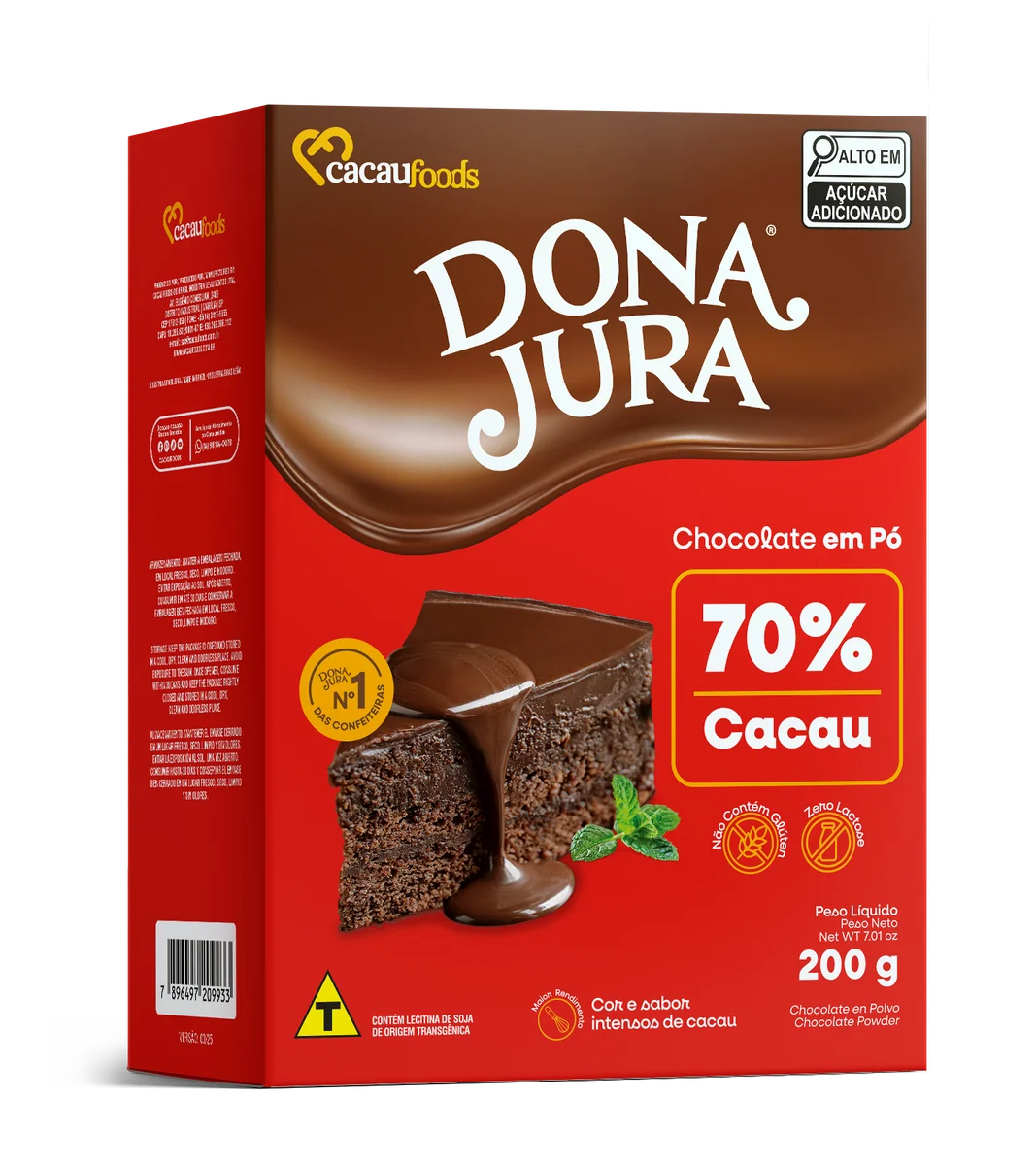 Chocolate em Pó Solúvel 70% Cacau Display 200g