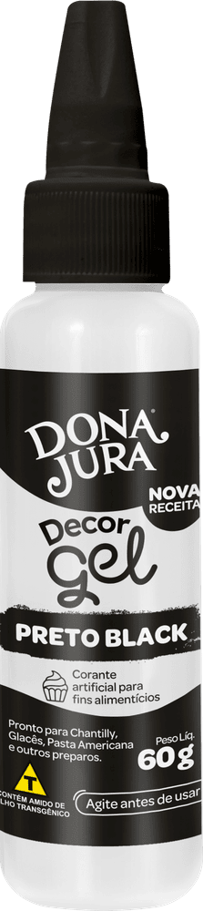 Corante em Gel DecorGel Preto Black 60g