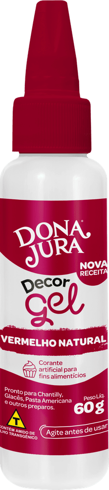 Corante em Gel DecorGel Vermelho Natural 60g