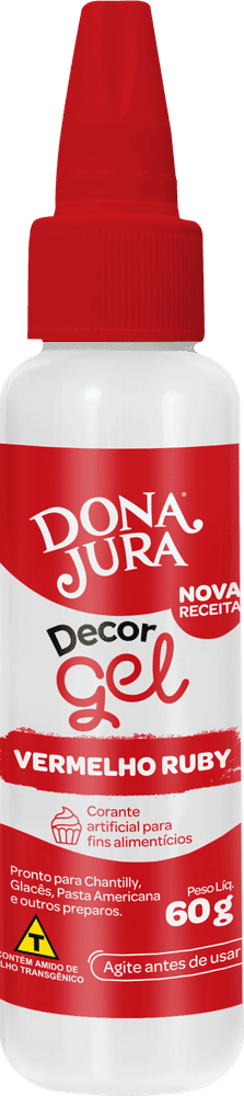 Corante em Gel DecorGel Vermelho Ruby 60g