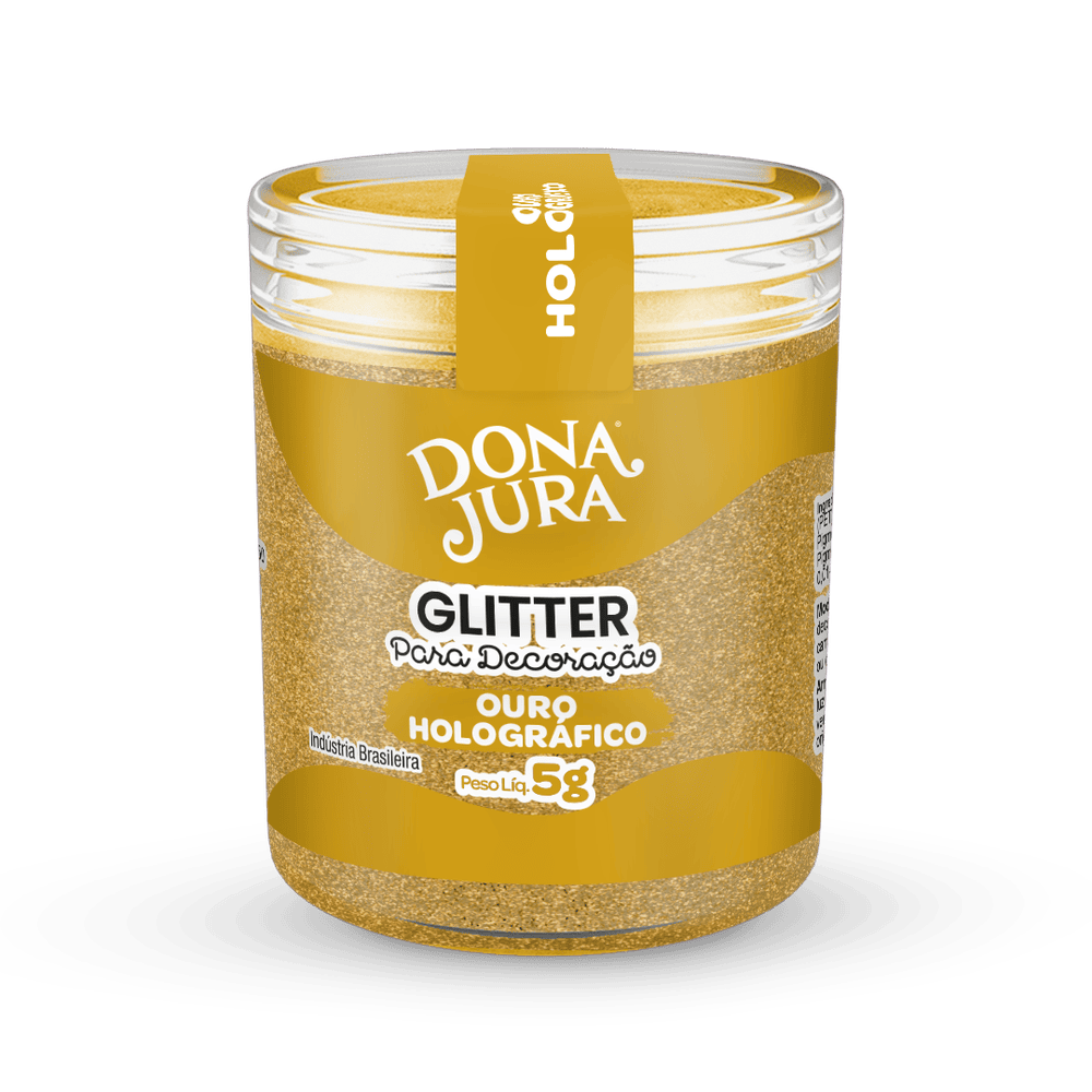 Glitter Para Decoração Ouro Holografico  5g