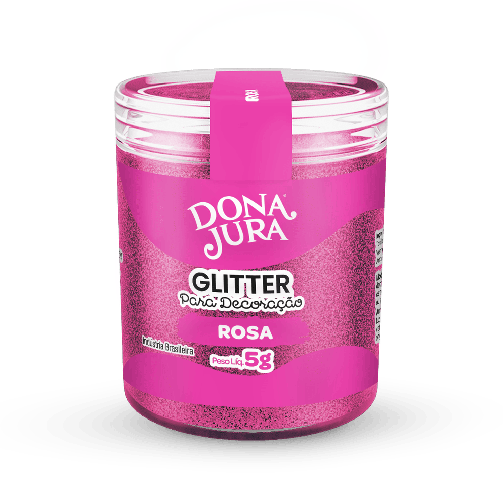 Glitter Para Decoração Rosa 5g