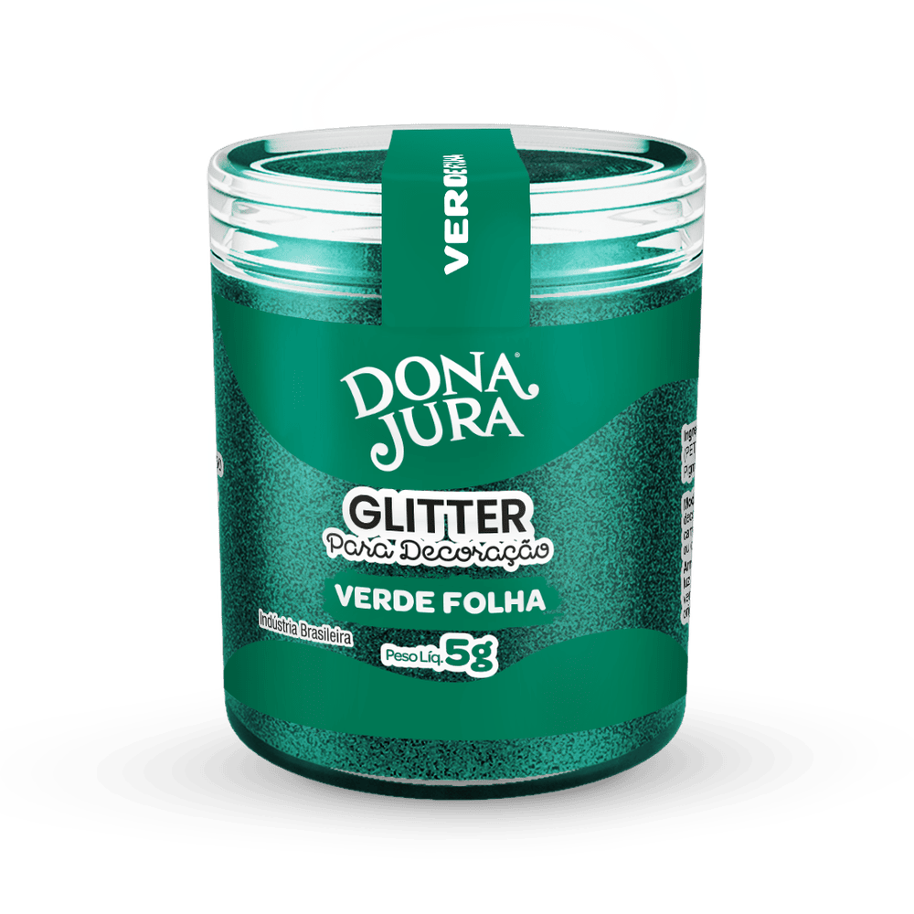 Glitter Para Decoração Verde Folha 5g