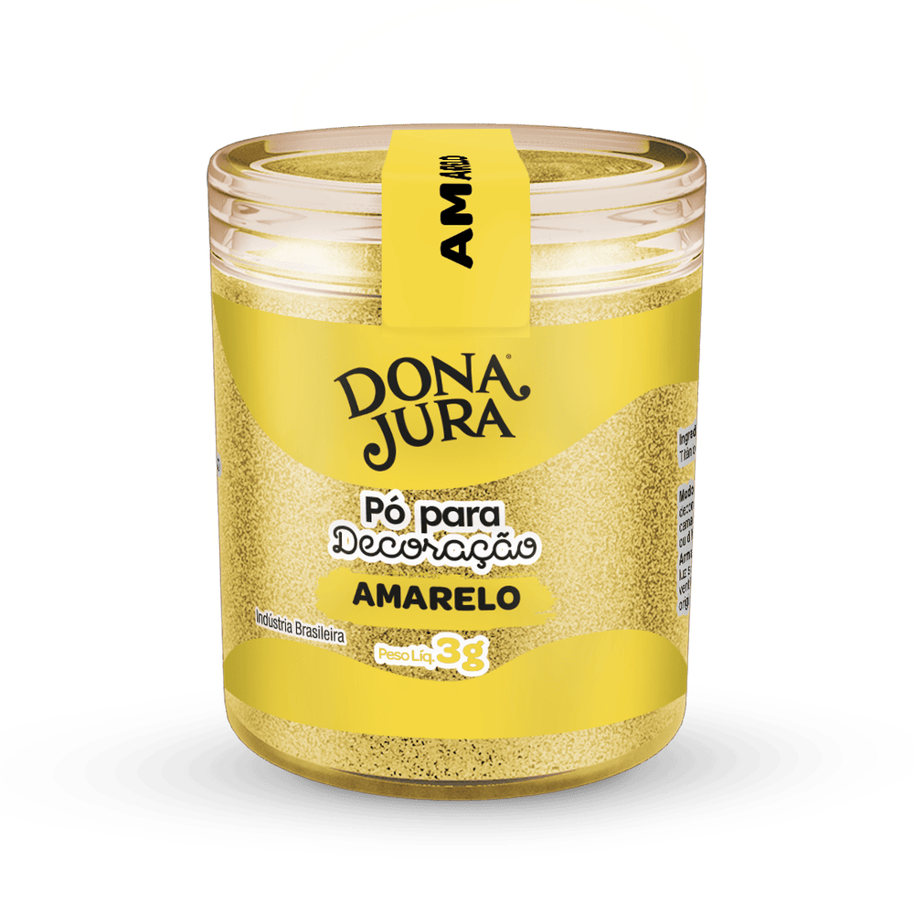 Pó para Decoração Amarelo 3g