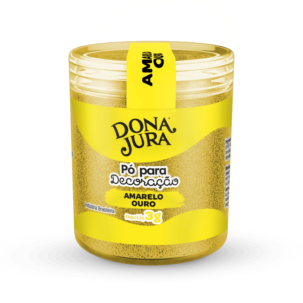 Pó para Decoração Amarelo Ouro 3g