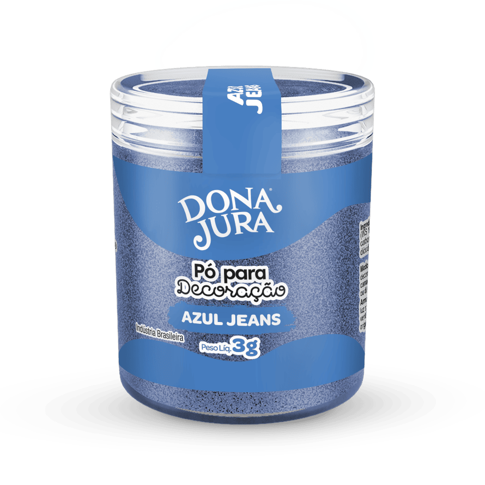 Pó para Decoração Azul Jeans 3g