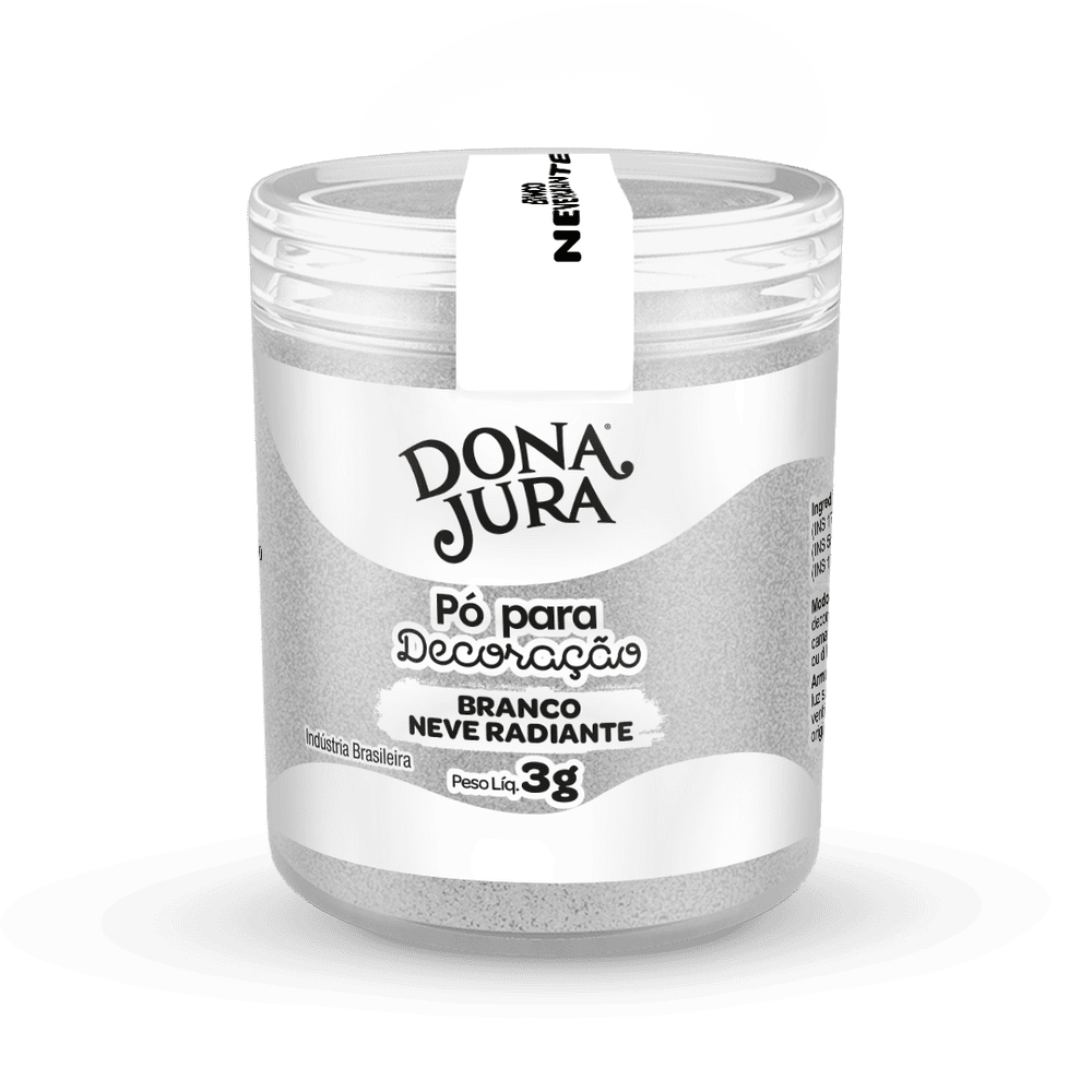 Pó para Decoração Branco Neve Radiante 3g