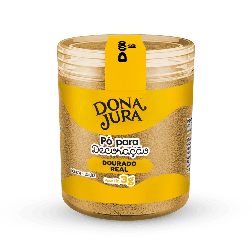 Pó para Decoração Dourado Real 3g