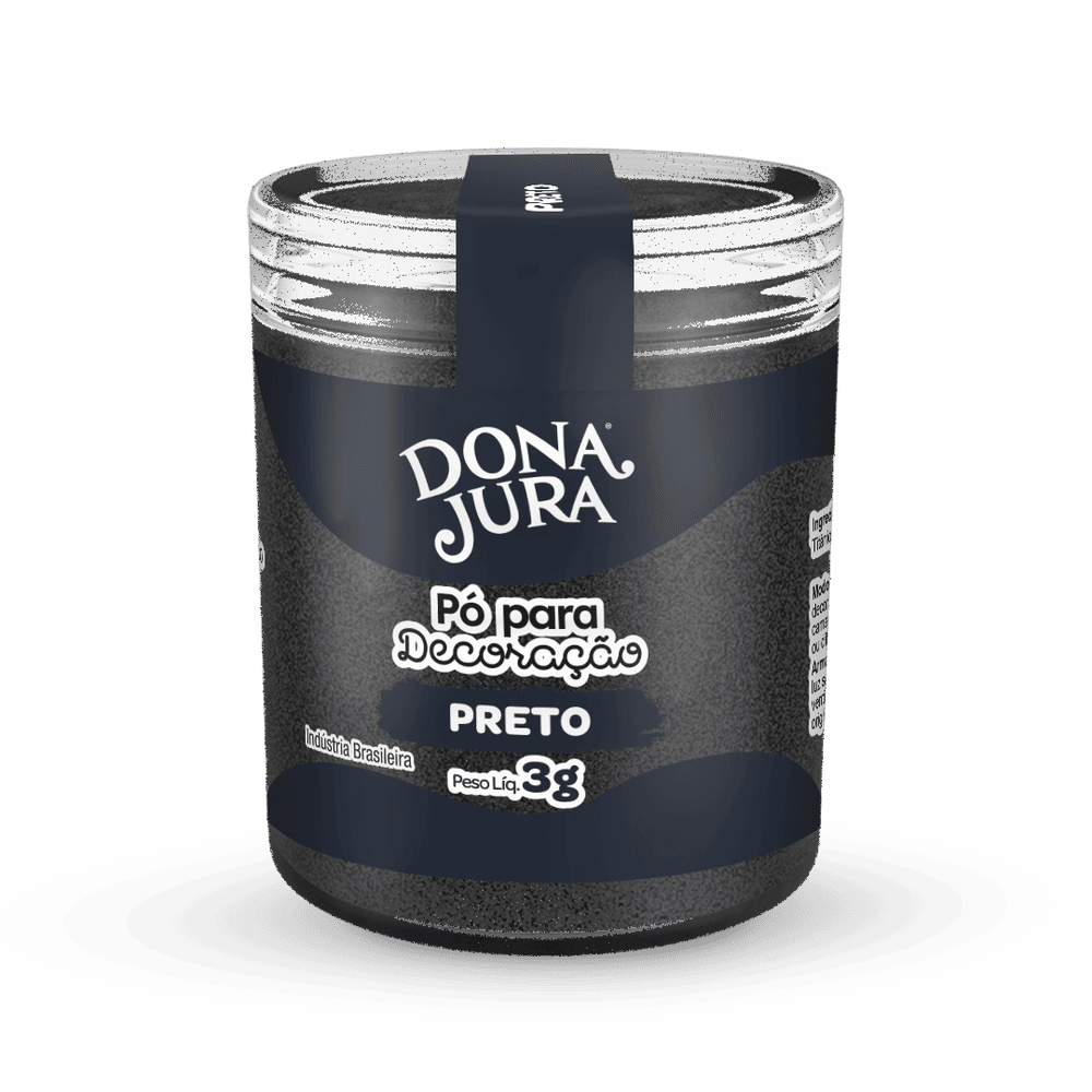 Pó para Decoração Preto 3g