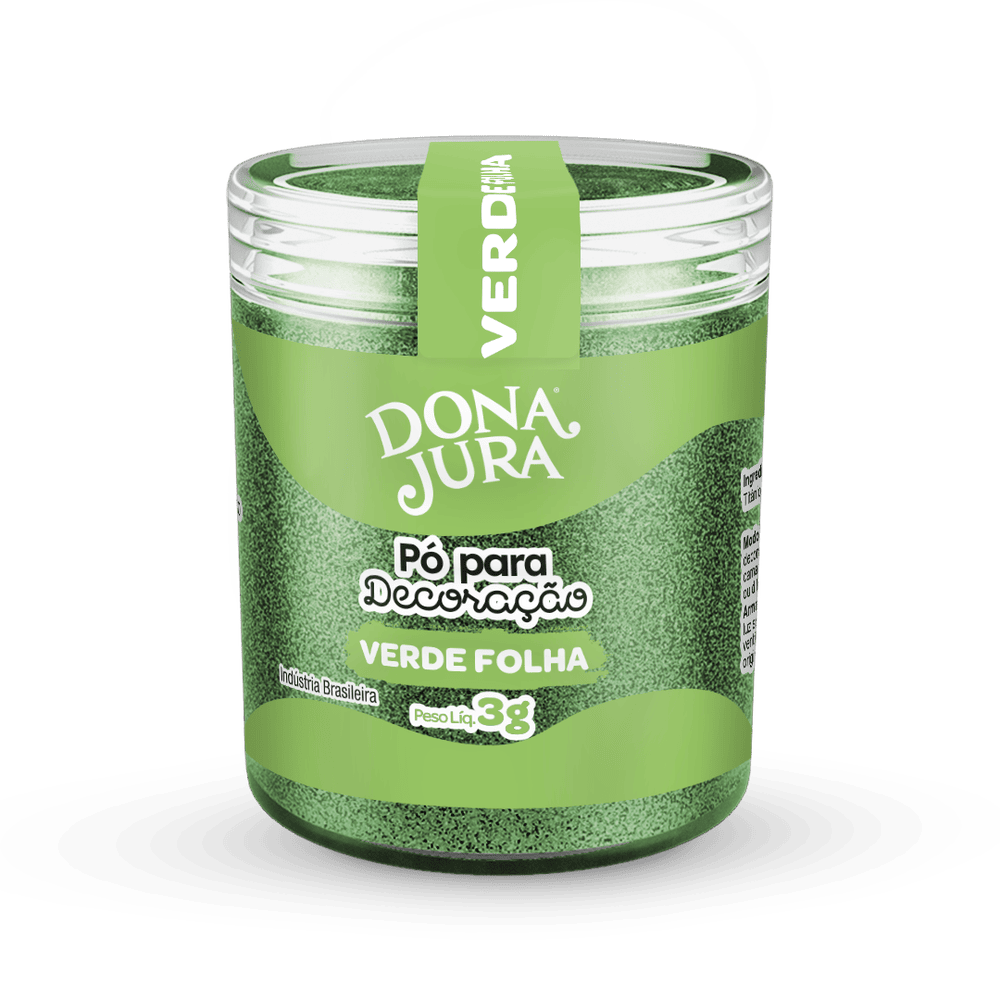 Pó para Decoração Verde Folha 3g