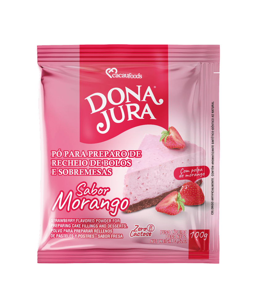 Pó para Sobremesa sabor Morango 100g