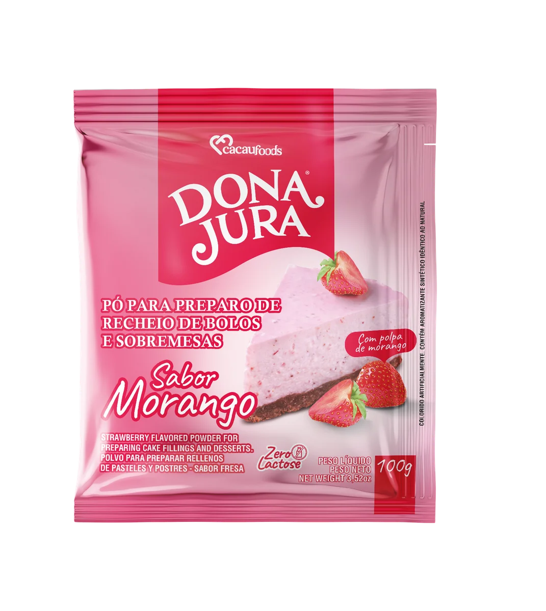 Pó para Sobremesa sabor Morango 100g