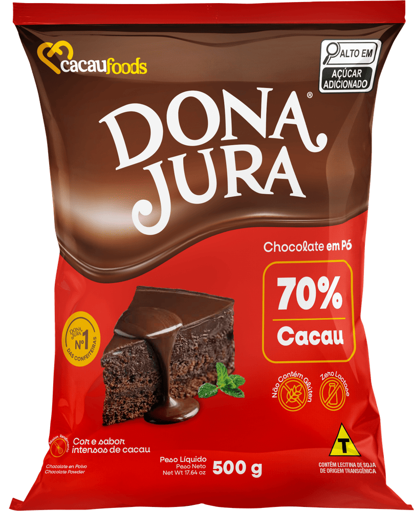 Chocolate em Pó Solúvel 70% Cacau Bag 500g