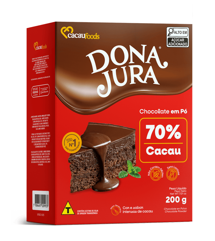 Chocolate em Pó Solúvel 70% Cacau Display 200g