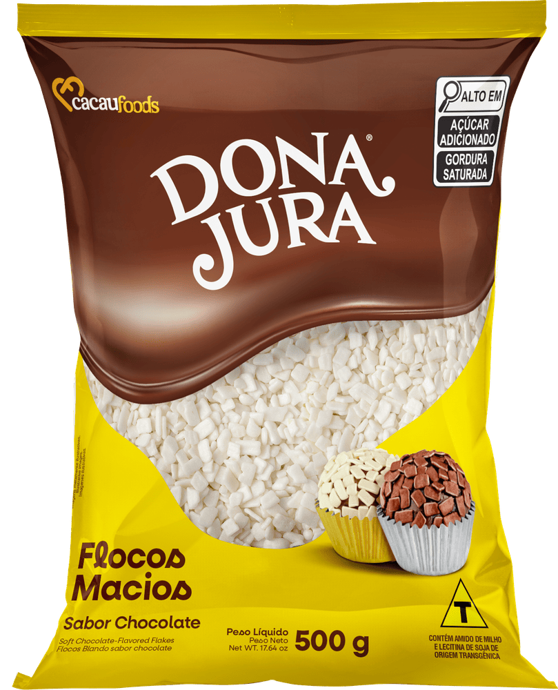 Flocos Macio Sabor Chocolate Branco Bag 500g/1kg