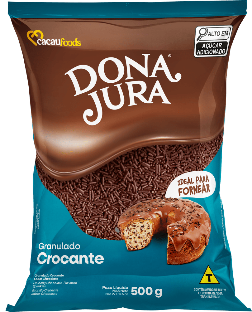 Granulado Crocante Chocolate Bag 120/500g e 1kg