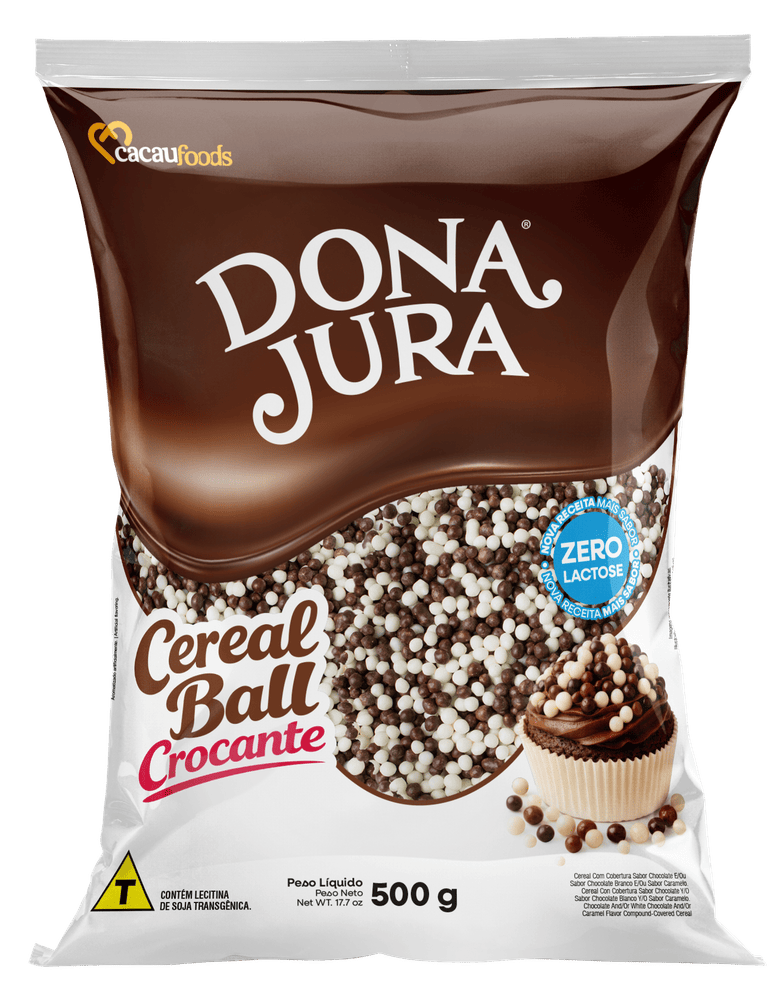Mini Cereal Crocante Branco e Preto Bag 500g